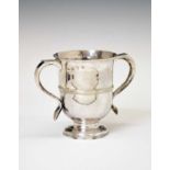 George II silver twin-handled pedestal cup