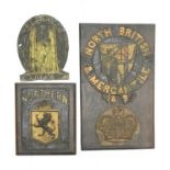 Three 19th Century pressed copper fire mark insurance plaques