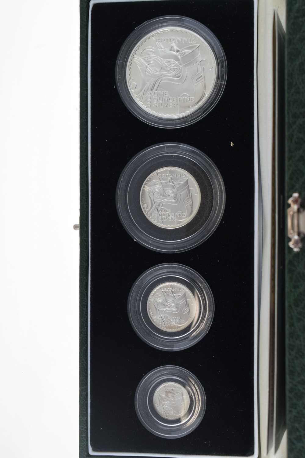 Royal Mint Silver Proof four-coin Britannia Set, 2002 - Image 2 of 11