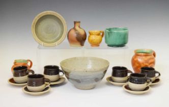 Group of studio pottery by Fishley Holland etc