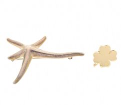 Tiffany & Co silver starfish brooch