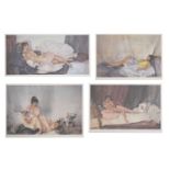 Group of four William Russell-Flint unsigned limited edition prints