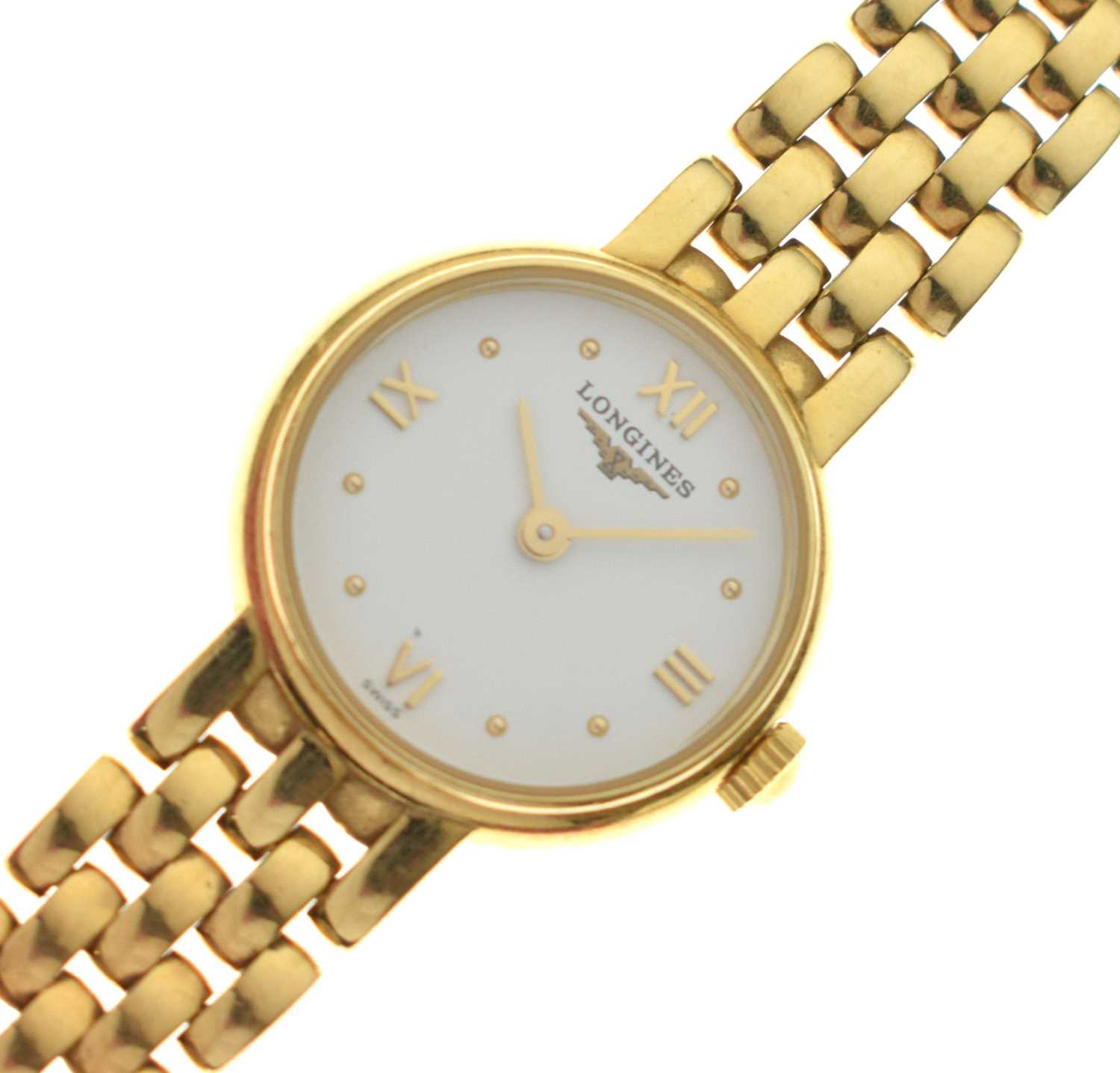 Longines - Lady's 18ct gold bracelet watch