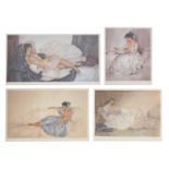 Group of four William Russell-Flint unsigned limited edition prints