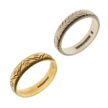 Two 18ct gold wedding rings