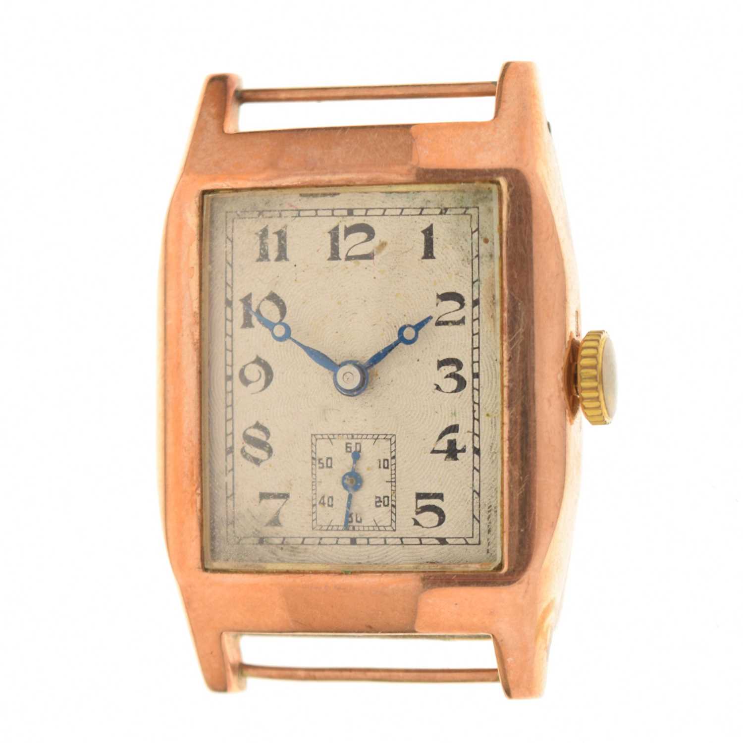 Gentleman's 9ct gold cased watch head