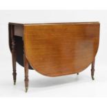 Mahogany and string inlay gateleg dining table