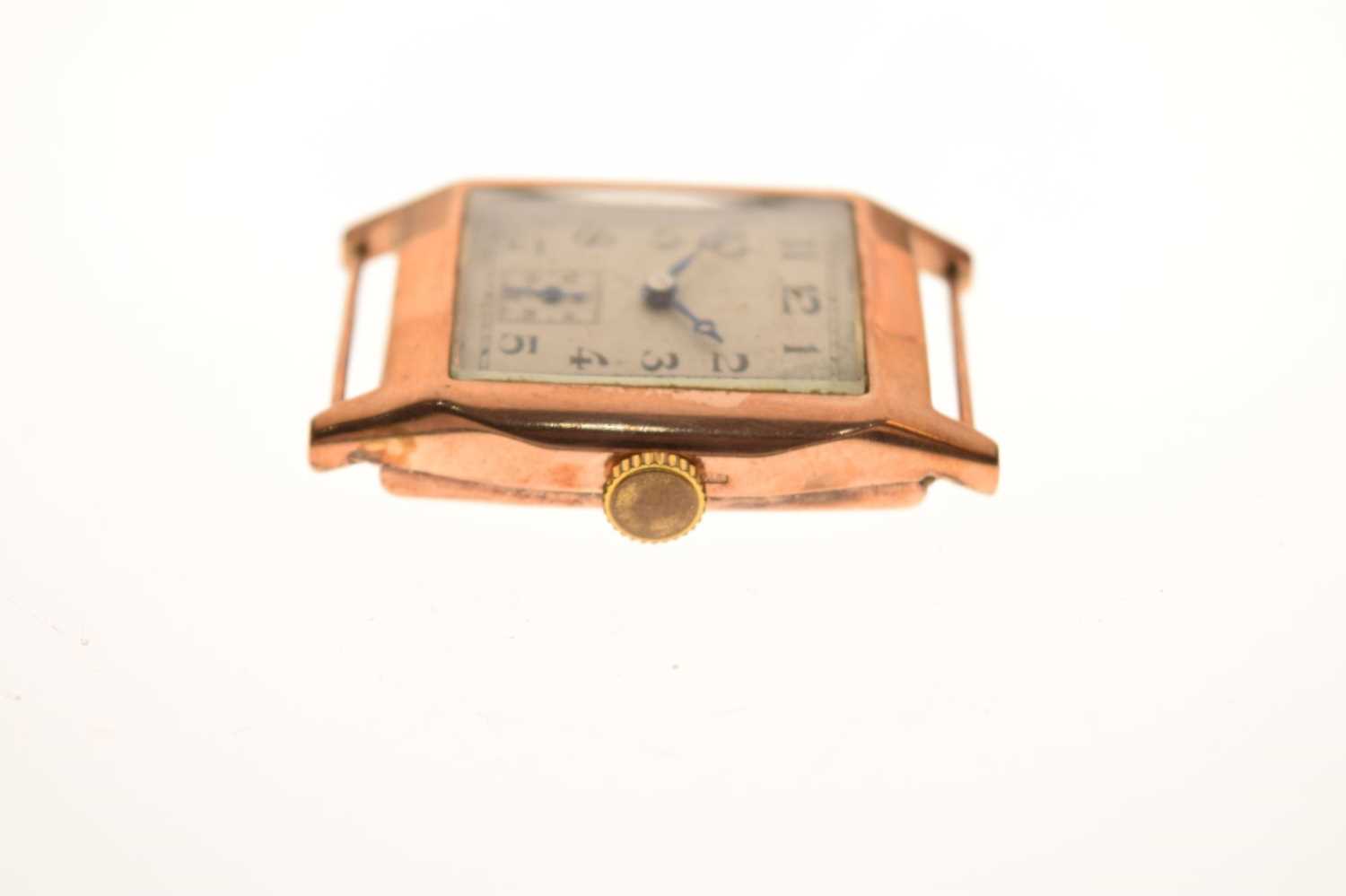 Gentleman's 9ct gold cased watch head - Image 3 of 10