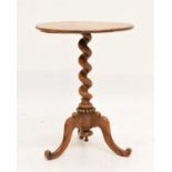 Victorian walnut tripod occasional table