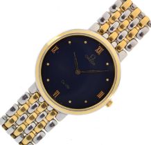 Omega - Lady's De Ville two tone stainless steel bracelet wristwatch