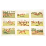 After Charles Ancelin (1863-1940) - Nine unframed equestrian prints