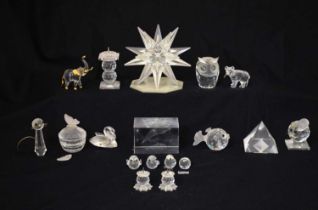 Quantity of Swarovski Crystal ornaments to include animals, birds, etc