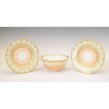 Flight, Barr & Barr (attr.) slop bowl and two plates