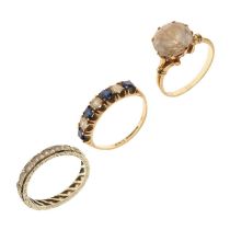 Two 9ct gold dress rings