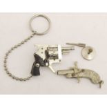 Berloque type miniature pistol, together with an Austrian Xythos miniature revolver