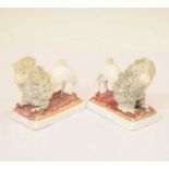 Pair of Staffordshire poodles