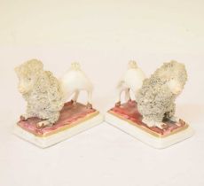 Pair of Staffordshire poodles