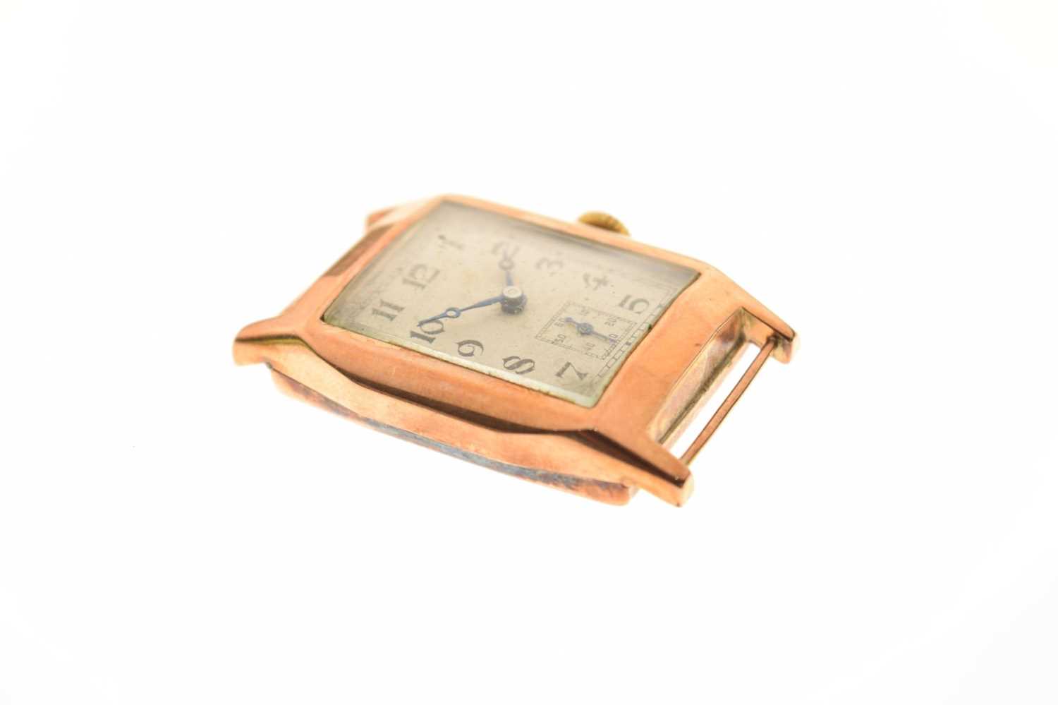 Gentleman's 9ct gold cased watch head - Image 4 of 10