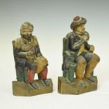 Pair of cast iron doorstops of Tam O'Shanter and Souter Johnnie