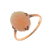 Opal single stone ring