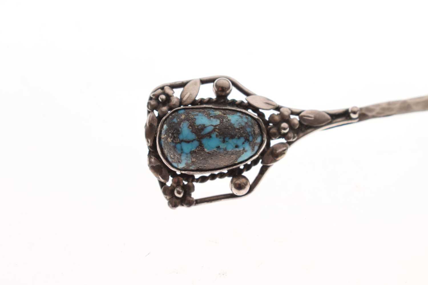 Turquoise set Arts & Crafts bar brooch - Image 2 of 6