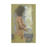 Eric Ward (b.1945) - Watercolur heightened in white - Nude female study
