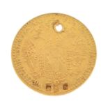 Fantasy gold coin in the manner of an Austrian Empire 1 Ducat coin,