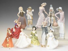Quantity of Royal Doulton, Nao and other porcelain figures