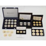 Quantity of Westminster etc coin sets relating to WWII and Sir Winston Churchill