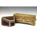 Indian sandalwood and bone inlaid box