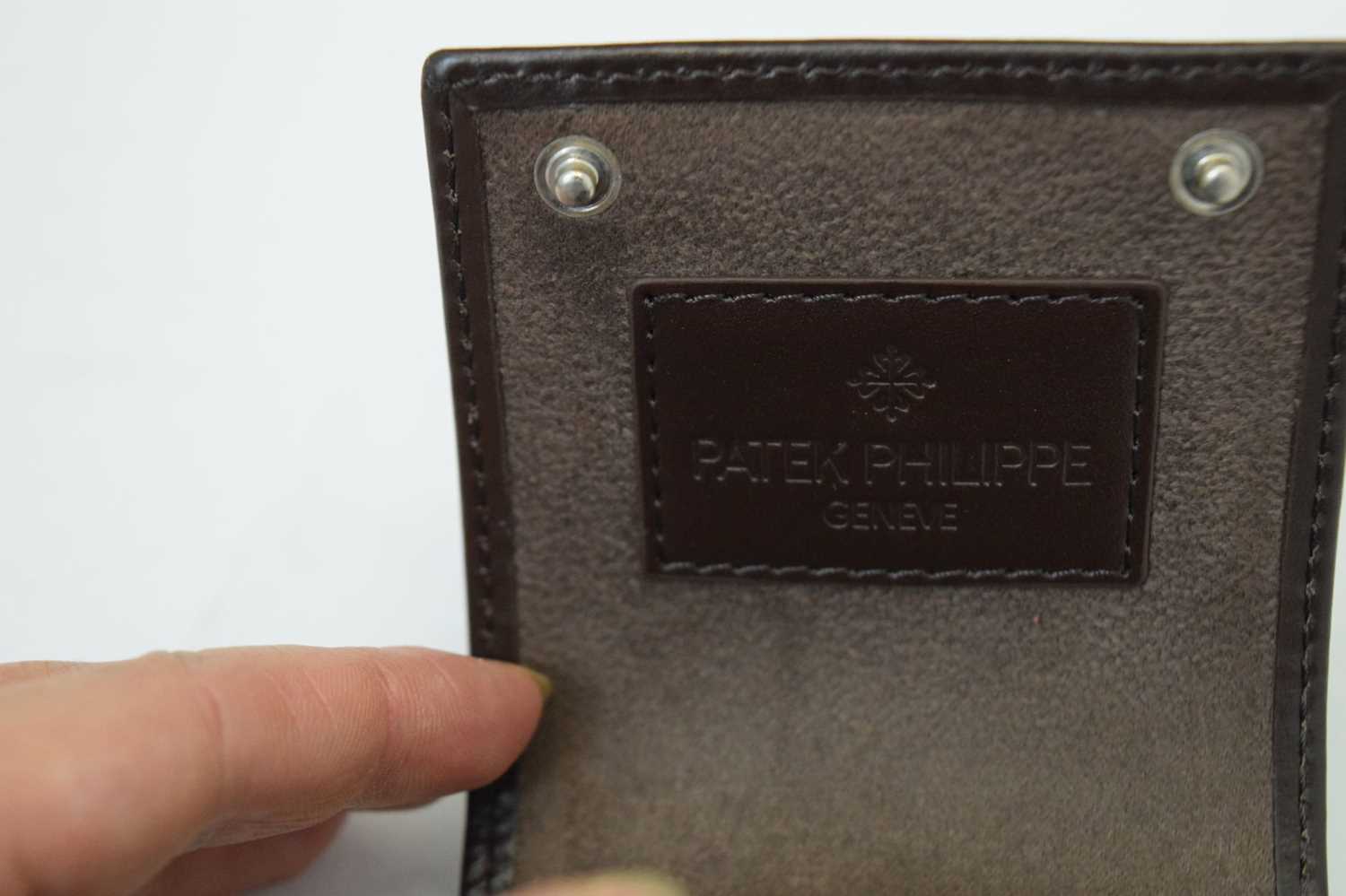 Patek Philippe - Brown leather watch travel case - Image 7 of 8