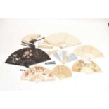 Collection of 19th century and later fan