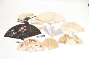 Collection of 19th century and later fan