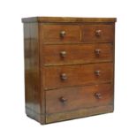 19th century mahogany straight front chest of drawers