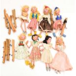 Pelham Puppets - Group of ten female puppets