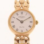 Rotary - Lady's Elite 9ct gold cocktail watch