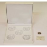 London Mint Gibraltar silver sovereign five coin set, 2019