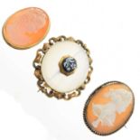 Agate brooch