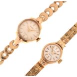 Olma - Lady's 9ct gold cocktail watch
