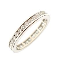 Platinum diamond full eternity ring