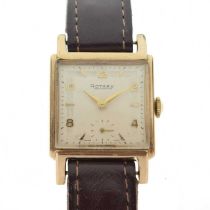 Rotary - Gentleman's vintage 9ct gold cased wristwatch