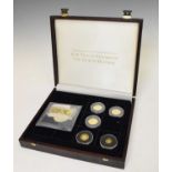 Five Tristan da Cunha 9ct coins