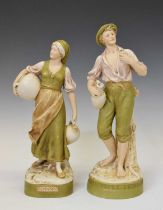 Pair of Royal Dux figures