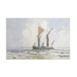 David Gapper (20th century) - Watercolour - Fishing boats