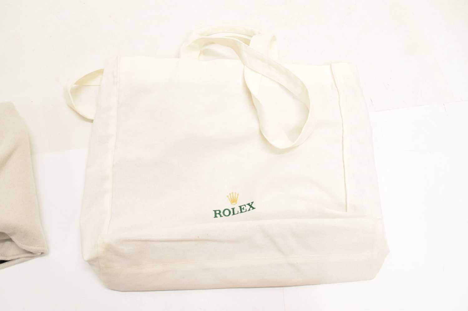 Rolex - Large grey car/picnic blanket, together with a tote bag - Image 5 of 9