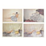 Group of five William Russell-Flint unsigned limited edition prints