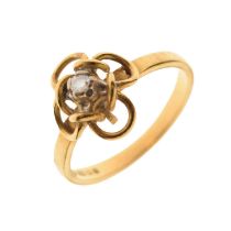 14ct gold dress ring set a small diamond