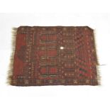 Small Middle Eastern Afghan red ground rug