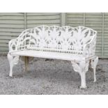 Coalbrookdale-style Lily of the Valley pattern garden bench