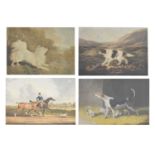 Four assorted 19th century coloured prints